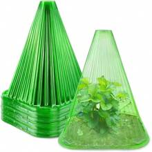 10/30pcs Garden Plant Cloches Cover Reusable Square Plant Growth Box Against Snails/Weather Influences Green Plant Protection Cover