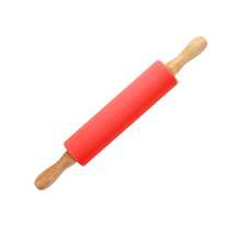 1个绿色硅胶擀面杖，滚轮上带木柄，可用于揉饼干面团、烘焙面包、披萨和面条。这是一款不粘面团擀面杖，也是烘焙厨房的必备配件。 - 紅色 - 查看 14