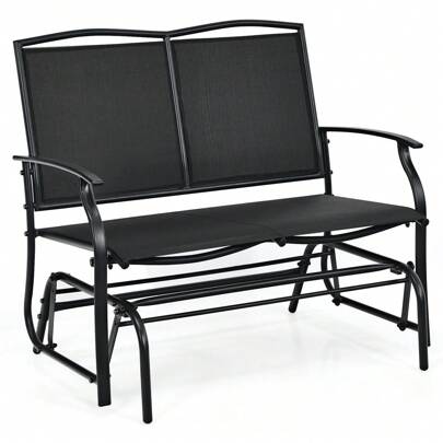 2-Person Patio Swing Glider Bench Outdoor Chair Loveseat