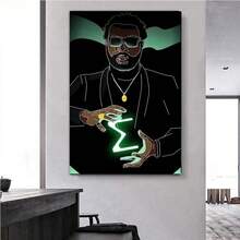 1 buc copertă album muzical nou Damso Qalf rapper cântăreț vedetă cadouri poster imprimeuri pânză pictură artă de perete imagine living room home decor cadouri cadru opțional - Multicolor - Vizualizare 16