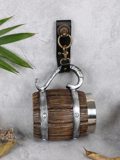 1PC Vintage Belt Hanger With Medieval Buckle - Perfect For Hanging Mugs,Bags And Viking Role Play Accessories,Costume Essentials,Vintage Style Belts,Barrel Accessories(Not Include The Cup) Halloween Costume