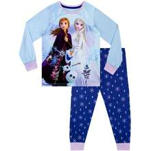 Disney Frozen Pyjamas And Dressing Gown Set | Girls Anna Elsa Olaf Pyjama And Robe Set | Kids Long Sleeve PJs | - Blue - View 6