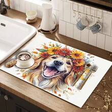 1/4/6/8/12 Stück bedruckte waschbare Tischsets aus Leinen, Oberflächenschutzmatten, Tischsets für Innen und Außen, geeignet für Feierlichkeiten, Küchen- und Esszimmerdekoration