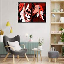 1pc Frameless Vintage Painting Anime Art Posters Decoration Game Room Bar Coffee Shop Bedroom Dormitory Wall Cartoon Modern Wall Arts Decoration Home Decoration Gifts ,Wall Art With Frame