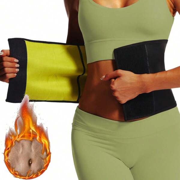 1 pieza Ceñidor de cintura festivo que induce a la transpiración: Ropa interior moldeadora lavable a mano adecuada para mujeres, cinturón de cintura para ejercicio, apto para entrenamiento, hogar, deportes y caminatas