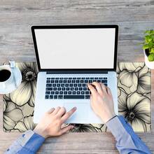 BHJLAXR Large Mouse Pad Pad Hand Drawn Line Flower Design Laptop Decorative Writing Pad For Work, Games, Office, - Color - View 4