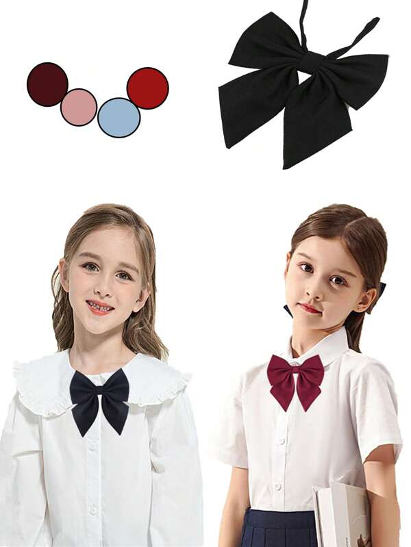 1 Stück verstellbare vorgebundene Fliege, geeignet für Mädchen, im Preppy-Stil