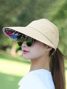 Quick-Dry Ponytail Hat For Women, Summer Sun Protection Hat With Face Mask Hanging Hole, Baseball Cap Style - Multicolor - View 9