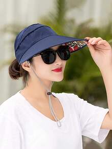 Quick-Dry Ponytail Hat For Women, Summer Sun Protection Hat With Face Mask Hanging Hole, Baseball Cap Style - Multicolor - View 12