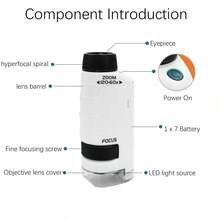 The Miniscope, Mini Portable Microscope, Miniscope Portable Microscope ,Handheld Pocket Microscope For Scientific Experiment - White - View 2