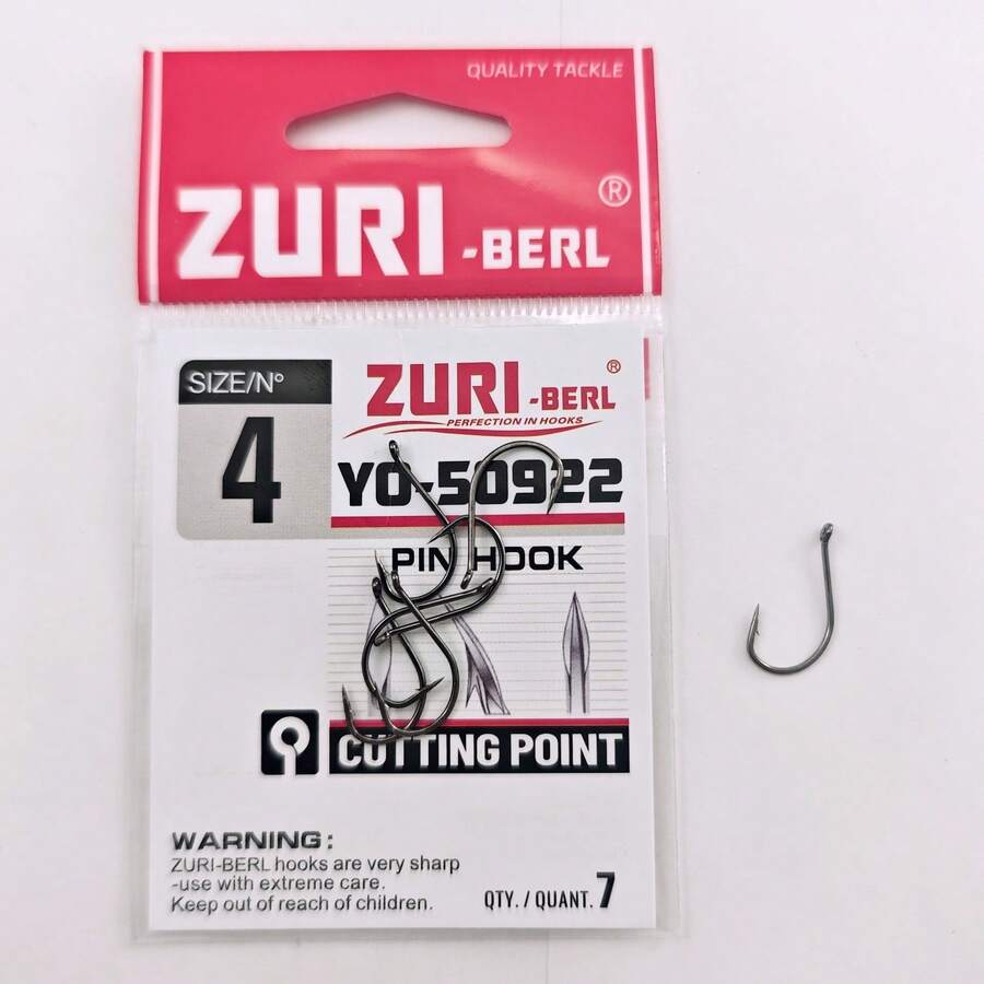 3 包 Zuri50922 鱼钩，适用于鲤鱼和梭子鱼，黑色圆形鱼钩 - 黑色 - 查看 1