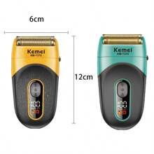 Kemei KM-T370 Professional Waterproof Men's Electric Shaver For Boyfriend's Gift Digital Display Screen Shaver Machine With Floating Blade Beard Trimmer USB Charging Reciprocating Razor 1pc