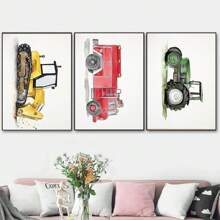 1 Stück Wandkunst Poster optional mit Rahmen Deko Konstruktions Zimmer Deko für Jungs - Kleinkind Jungen Zimmer Deko, Truck Wandkunst für Kinderzimmer, Auto Wandbilder Schlafzimmer Spielzimmer Deko, Fahrzeug Traktor Drucke Kinderzimmer Poster ohne Rahmen/mit Rahmen