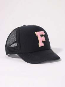 1 件装男婴幼儿软帽檐粉色防晒棒球帽，时尚百搭，适合男孩女孩日常外出夏季婴儿用品鸭舌帽 - Black - 查看 70