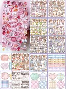1pc 3D Cartoon Animal Waterproof Transparent Crystal Decorative Sticker, Can Decorate Stationery, DIY Phone Cases, Laptops,School Supplies,Back To School