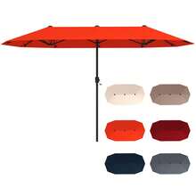 Lifezeal 13 FT Large Patio Umbrella Outdoor Double-Sided Table Market Umbrella For Garden - Orange - View 10