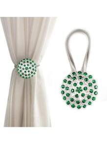 1/2 Stücke magnetische Kristall Blumen Fenstervorhang Clip Haken, federgespannte dekorative Vorhanghalter, ohne Bohren