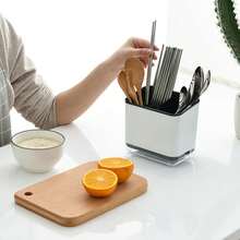 1 pieza Soporte para palillos, Caja de almacenamiento y escurridor multifuncional para utensilios de cocina - Multicolor - Ver 4