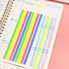 160张薄条标签贴PET索引标签用品开学季学生课本贴纸办公分类标签纸防水便签家用生活用品 - 彩色 - 查看 6