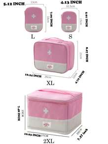 1pc Portable Medical First Aid Bag, Multi-Compartment Health Care Organizer, Travel Medication Storage Pouch