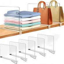 Transparent Acrylic Shelf Dividers Multifunctional Shelf Divider Shelf Divider, Wardrobe Divider For Bedroom, Kitchen,Study Cabinets And Organisation