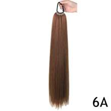 Braid DIY Ponytail Extensions Synthetic With Hair Tie Wrap Around Hair Braid Extensions Tail Rubber Band Hair Ring 28 Inch Ombre