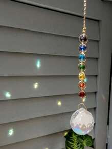 1pc Crystal Prism Suncatcher For Home Decoration, Moving & Meditation, Rainbow Maker (Rainbow & Fantasy)