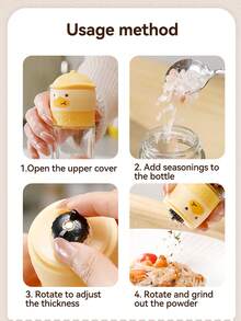 1PC Multi-Functional Kitchen Supplies Spice Tools Pepper Salt Manual Grinder 180ml/200ml,Kitchen Gadgets Gift Ideas - Multicolor - View 6