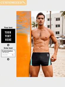 Customize A Swimsuit And Upload The Desired Text To Generate A Print Production - Black - View 1