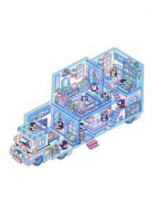 1 件套 DIY 立体风景贴纸贴画小众减压趣味手工帐篷贴纸，3D 装饰 DIY 贴纸，手工贴纸可视化 3D 堆叠立体房屋笔记本贴纸适用于小房子场景，DIY 工艺品和日记、学校用品、返校 - 彩色 - 查看 17