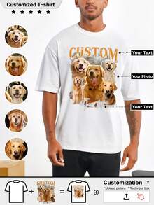 定制个性男士黑色T恤，舒适透气T恤，专属定制，上传文字/图片，专属赠品。