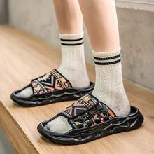 Men's Casual Strap Sandals, Anti-Slip & Anti-Odor, Thick Sole Sports Beach Slippers, Suitable For Summer Outdoor Wear