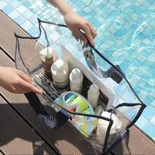 Clear Tote Bag Transparent Large Capacity Handbag For Travel & Concert Beach - Navy - View 2