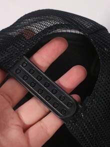 1 件装男婴幼儿软帽檐粉色防晒棒球帽，时尚百搭，适合男孩女孩日常外出夏季婴儿用品鸭舌帽 - Black - 查看 3