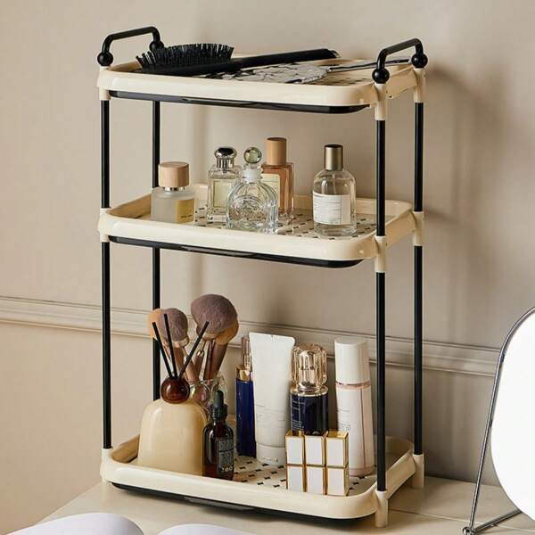 Bathroom Storage Rack, Toilet Shampoo Storage Rack Bathroom Shelf For Corner, 1pc Outdoor Organizer Cabinet Rack, Bathroom Kitchen Storage Rack Accessories