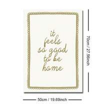 1 pezzo Stampa su tela con citazione "It Feels So Good To Be casa", senza cornice, in stile minimalista con tipografia in verde oliva, opera d'arte da parete accogliente per dormitorio, appartamento, soggiorno, camera da letto, decorazione moderna per la casa