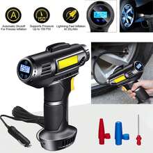 Portable Charging Car Tire Inflation Pump, Automatic Car Inflator, Portable Air Compressor, Tire Pressure Gauge, Mobile Tire Inflation Pump - 黑色 - 查看 3