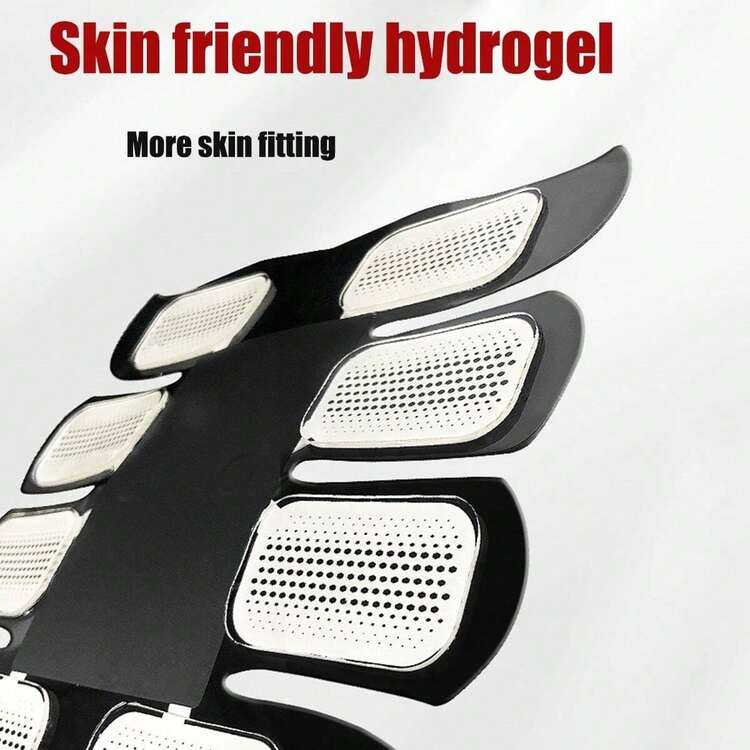 1 件装腹部贴合器健身肌肉刺激按摩器适用于腹部手臂臀部 - 黑色 - 查看 5