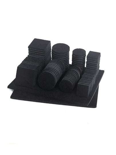 Zestaw 66 podkładek filcowych do mebli, różne rozmiary, antypoślizgowe, metalowe wykończenie ochronne, do ochrony podłóg z twardego drewna, podkładki pod nogi krzeseł, meble i podłogi