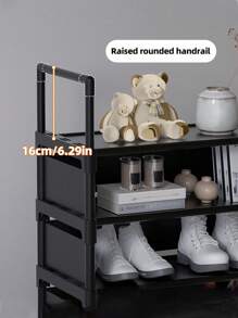 1pc Easy Assembling Dust-Proof Shoe Rack, Storage Rack, Space-Saving, Sturdy, Fashionable, Easy Disassembly, Portable, Suitable For Living Room, Bedroom, Entryway, Office, Home, Multi-Tier Storage, Holiday Gift, Christmas Gift, Children's Gift