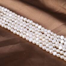1 cuerda de perlas de agua dulce naturales sueltas, charms espaciadores para hacer collares, pulseras y accesorios de joyería para mujeres y hombres
