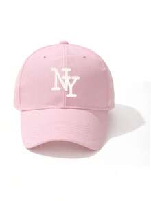 Șapcă de baseball pentru femei, culoare solidă, brodată cu literă NY, elegantă și versatilă, potrivită pentru primăvară, vară, toamnă, sporturi în aer liber și uz zilnic, 1 buc. - Broderie NY - Vizualizare 7