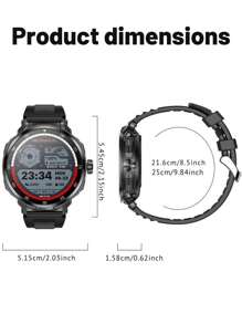 EFFEOKKI Effeokki Smart Watch With Earbuds Inside 2-In-1 For Men - 1.46" Round Display Screen Smartwatch With Headphones, Integrated Earphones, Alarm, NFC, Fitness Tracker Compatible With Iphone Android Phone