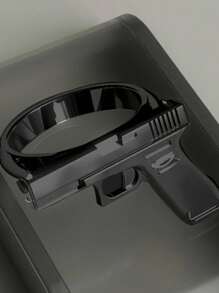 1pc Minimalist Punk Vintage 6-Star Revolver Gun Shape Ring For Men