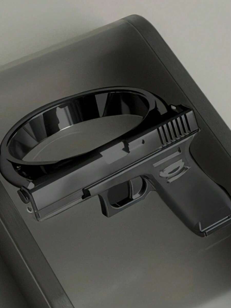 1pc Minimalist Punk Vintage 6-Star Revolver Gun Shape Ring For Men