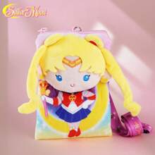 TOEI ANIMATION 1PC Officially Licensed Tsukino Usagi Stylish Fashion Plush Lanyard Headphone Bag Cell Phone Bag Portable Coin Bag Key Bag Cute Hundred Fashion Card Decoration Thanksgiving Cozy Gift For Family And Friends