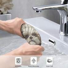 1 件/2 件西施犬印花厨房毛巾，现代卡通主题，柔软吸水可机洗涤纶洗碗布，非常适合厨房装饰、烹饪、烘焙、节日装饰和浴室必需品、餐桌装饰、厨房用品、家居装饰、新家浴室乔迁礼物、厨房毛巾 - 彩色 - 查看 10