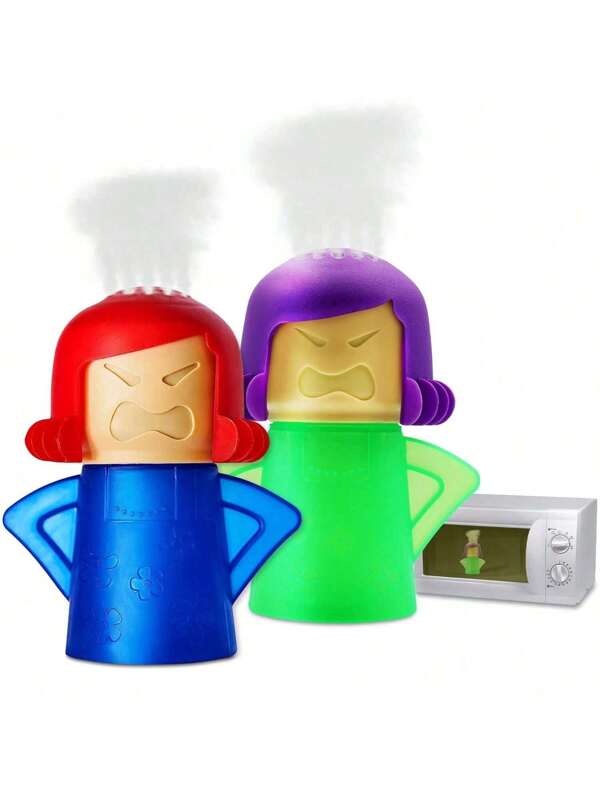 1 pieza Limpiador de microondas, Limpiador de vapor de microondas, Herramienta de equipo de limpieza a vapor de alta temperatura, Añadir vinagre y agua, Fácil de limpiar en minutos, Apto para el hogar u oficina. Suministros de cocina, Suministros para el hogar. Limpieza de microondas (Incluye instrucciones de funcionamiento en inglés)