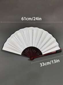 Abanico plegable grande con luces LED para fiesta, regalo, espectáculo, boda, cumpleaños, decoración del hogar, discoteca, accesorios fluorescentes, cosplay, que brilla en la oscuridad (sin batería)