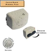 1 Comedouro 120ml c/ Grade + 1 Calcio Mineral Plus - Calopsita Passaros Gaiola e Viveiros